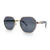 Luxury Gangster Octagonal Retro Refined Gentlemans Metal Rim Sunglasses
