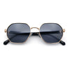 Luxury Gangster Octagonal Retro Refined Gentlemans Metal Rim Sunglasses