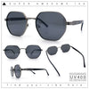 Luxury Gangster Octagonal Retro Refined Gentlemans Metal Rim Sunglasses