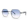 Luxury Gangster Octagonal Retro Refined Gentlemans Metal Rim Sunglasses