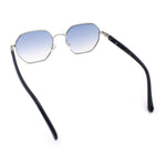 Luxury Gangster Octagonal Retro Refined Gentlemans Metal Rim Sunglasses