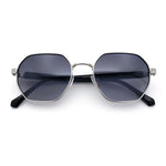 Luxury Gangster Octagonal Retro Refined Gentlemans Metal Rim Sunglasses