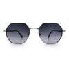Luxury Gangster Octagonal Retro Refined Gentlemans Metal Rim Sunglasses