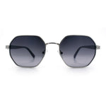 Luxury Gangster Octagonal Retro Refined Gentlemans Metal Rim Sunglasses