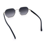 Luxury Gangster Octagonal Retro Refined Gentlemans Metal Rim Sunglasses
