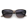 Womens Luxury Plastic Exposed Lens Rectangular Cat Eye Retro Sunglasses