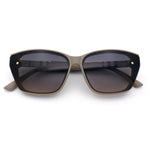 Womens Luxury Plastic Exposed Lens Rectangular Cat Eye Retro Sunglasses