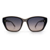 Womens Luxury Plastic Exposed Lens Rectangular Cat Eye Retro Sunglasses