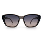 Womens Luxury Plastic Exposed Lens Rectangular Cat Eye Retro Sunglasses