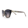 Womens Luxury Plastic Exposed Lens Rectangular Cat Eye Retro Sunglasses