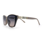 Womens Luxury Plastic Exposed Lens Rectangular Cat Eye Retro Sunglasses