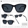 Womens Luxury Plastic Exposed Lens Rectangular Cat Eye Retro Sunglasses