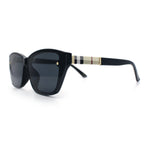 Womens Luxury Plastic Exposed Lens Rectangular Cat Eye Retro Sunglasses