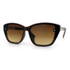 Womens Luxury Plastic Exposed Lens Rectangular Cat Eye Retro Sunglasses