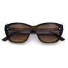 Womens Luxury Plastic Exposed Lens Rectangular Cat Eye Retro Sunglasses