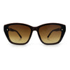 Womens Luxury Plastic Exposed Lens Rectangular Cat Eye Retro Sunglasses