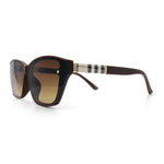 Womens Luxury Plastic Exposed Lens Rectangular Cat Eye Retro Sunglasses