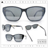 Womens Luxury Plastic Exposed Lens Rectangular Cat Eye Retro Sunglasses