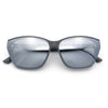 Womens Luxury Plastic Exposed Lens Rectangular Cat Eye Retro Sunglasses
