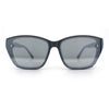 Womens Luxury Plastic Exposed Lens Rectangular Cat Eye Retro Sunglasses