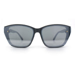 Womens Luxury Plastic Exposed Lens Rectangular Cat Eye Retro Sunglasses