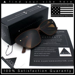 Womens Luxury Plastic Exposed Lens Rectangular Cat Eye Retro Sunglasses