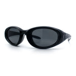 Oval Beveled Thick Plastic Y2K Sporty Fashion Sunglasses