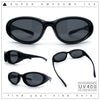 Oval Beveled Thick Plastic Y2K Sporty Fashion Sunglasses