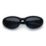 Oval Beveled Thick Plastic Y2K Sporty Fashion Sunglasses
