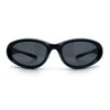 Oval Beveled Thick Plastic Y2K Sporty Fashion Sunglasses