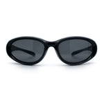 Oval Beveled Thick Plastic Y2K Sporty Fashion Sunglasses