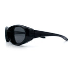 Oval Beveled Thick Plastic Y2K Sporty Fashion Sunglasses