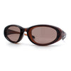 Oval Beveled Thick Plastic Y2K Sporty Fashion Sunglasses
