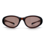 Oval Beveled Thick Plastic Y2K Sporty Fashion Sunglasses