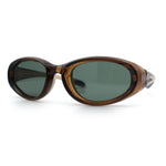 Oval Beveled Thick Plastic Y2K Sporty Fashion Sunglasses