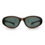 Oval Beveled Thick Plastic Y2K Sporty Fashion Sunglasses