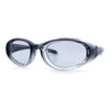 Oval Beveled Thick Plastic Y2K Sporty Fashion Sunglasses