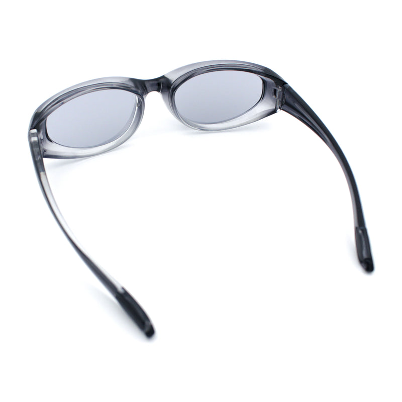 Oval Beveled Thick Plastic Y2K Sporty Fashion Sunglasses