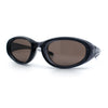 Oval Beveled Thick Plastic Y2K Sporty Fashion Sunglasses