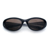 Oval Beveled Thick Plastic Y2K Sporty Fashion Sunglasses