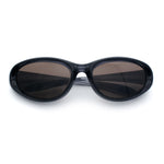 Oval Beveled Thick Plastic Y2K Sporty Fashion Sunglasses