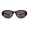 Oval Beveled Thick Plastic Y2K Sporty Fashion Sunglasses