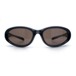 Oval Beveled Thick Plastic Y2K Sporty Fashion Sunglasses