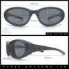 Oval Beveled Thick Plastic Y2K Sporty Fashion Sunglasses