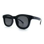 Vintage Vibe Thick Horn Rim Hipster Fashion Plastic Rectangle Sunglasses
