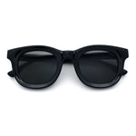 Vintage Vibe Thick Horn Rim Hipster Fashion Plastic Rectangle Sunglasses