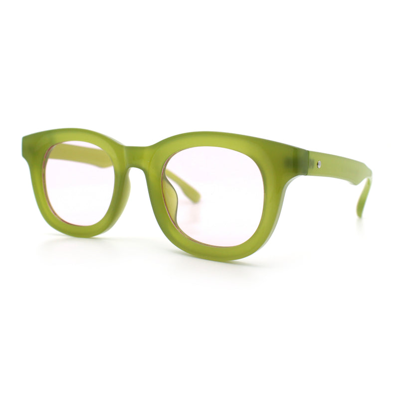 Vintage Vibe Thick Horn Rim Hipster Fashion Plastic Rectangle Sunglasses