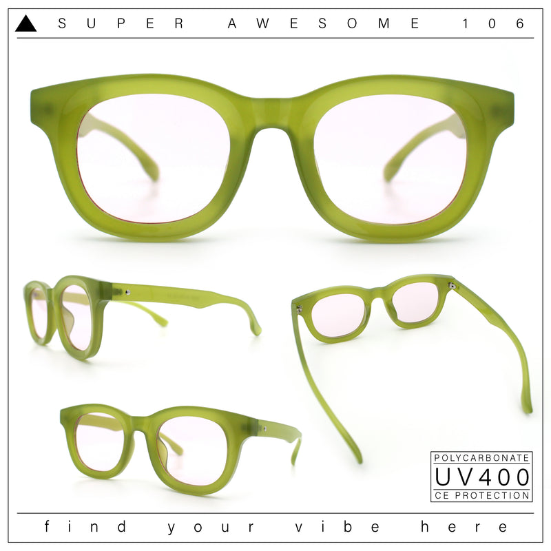 Vintage Vibe Thick Horn Rim Hipster Fashion Plastic Rectangle Sunglasses