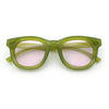 Vintage Vibe Thick Horn Rim Hipster Fashion Plastic Rectangle Sunglasses