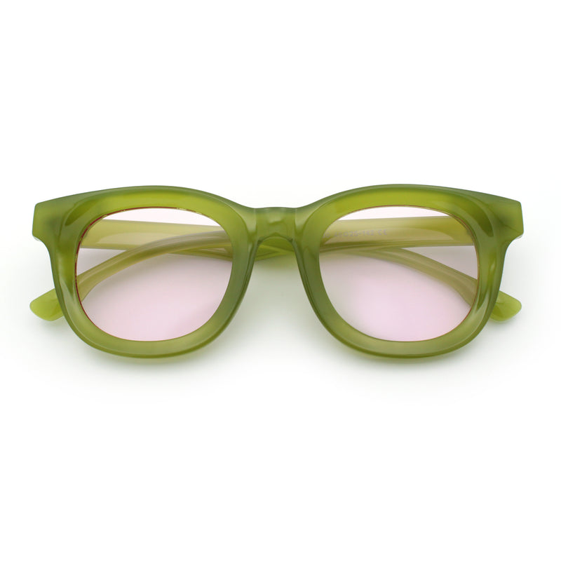Vintage Vibe Thick Horn Rim Hipster Fashion Plastic Rectangle Sunglasses
